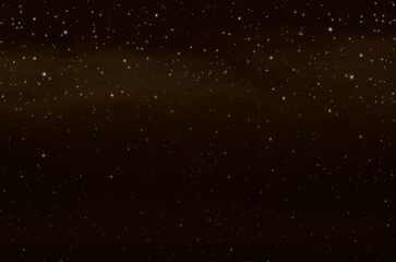 Bright stars and milky way in dark night sky