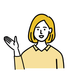 女性　金髪　若い　ベクター　ポップ　提案
