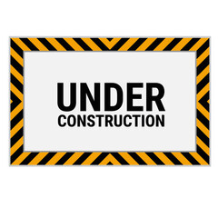 Under Construction Industrial Sign, Vector Illustration