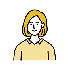 女性　金髪　若い　ベクター　ポップ　
