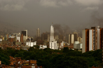 time lapse clouds over city