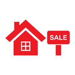 house for sale sign icon vector