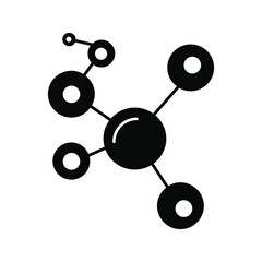 Molecule Thin Line Vector Icon