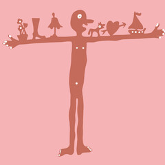 personaje de largos brazos