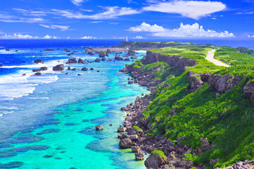 宮古島。東平安名崎の風景
