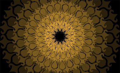 Gold Black Abstract Background