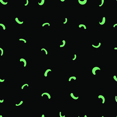 abstract seamless vector pattern green arches black background