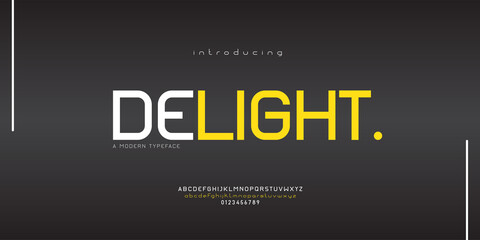 Modern alphabet fonts. typography for sport, technology, fashion, digital, future creative logo font