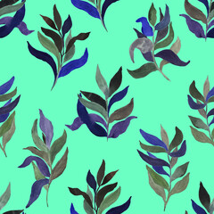 seamless pattern with leaves