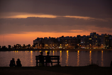 Fototapeta na wymiar Pocitos Beach, Montevideo 