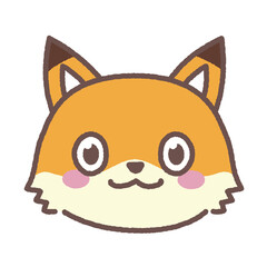 狐の顔のアイコン風イラスト
