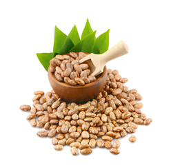 Pinto beans an isolated on white background