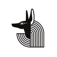 ロゴデザインのためのアヌビス神のイラスト