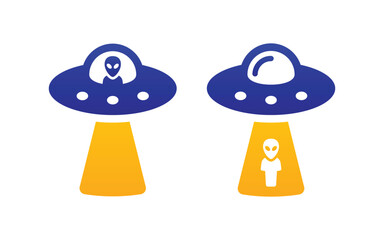 Alien ufo icon vector illustration. © Icons-Studio