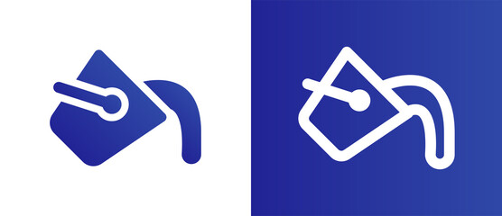 Pouring liquid out of bucket icon vector. © Icons-Studio