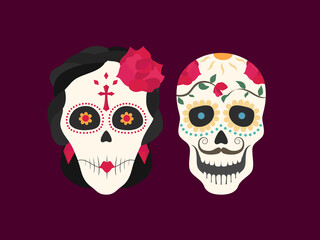 Face painting during the Day of the Dead