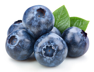 Organic blueberry isolated on white background