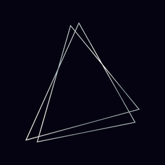 Silver geometric polygonal frame
