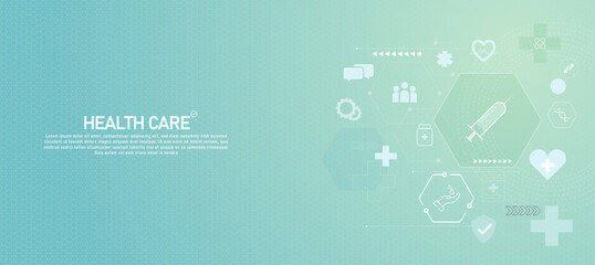 Geometric hexagon background Medical concept with vector icon