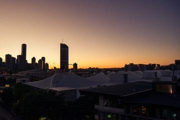 Brisbane city at dusk