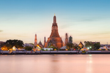 Wat Arun (Temple of dawn) and the Chao Phraya River, Bangkok