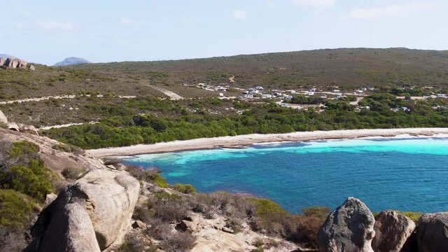 Aerial, Lucky bay in Esperance's Cape le Grande national park, Australia Tourism