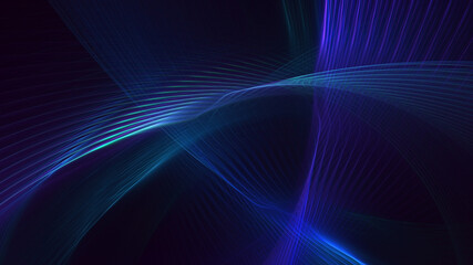 3D rendering abstract multicolor fractal light background