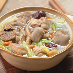 Delicious mutton hot pot in Taiwan.