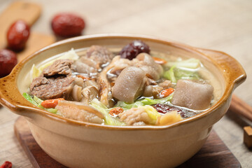 Delicious mutton hot pot in Taiwan.