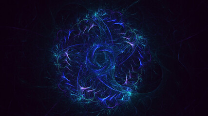 Naklejka premium 3D rendering abstract multicolor fractal light background