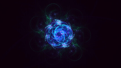 Obraz premium 3D rendering abstract multicolor fractal light background