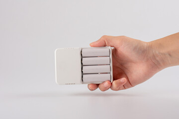 hand and battery charger with batteries