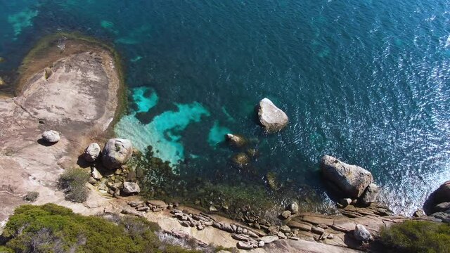 Aerial, Lucky bay in Esperance's Cape le Grande national park, Australia Tourism