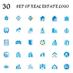 set of real estate vector , set of architecture logo