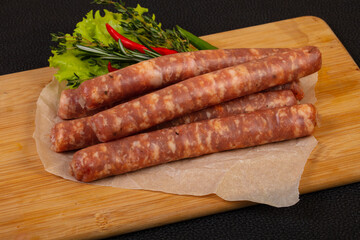 Pork sausages for grill