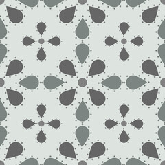 Seamless Pattern flowers and dots