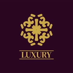 Mandala Geometric ornament logo Elegant premium icon vector design