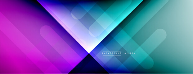 Fototapeta premium Dynamic lines abstract background. 3D shadow effects and fluid gradients. Modern overlapping forms
