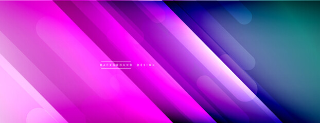 Obraz premium Dynamic lines abstract background. 3D shadow effects and fluid gradients. Modern overlapping forms