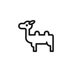 camel animal vector line icon