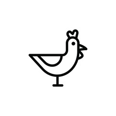 chicken animal vector line icon