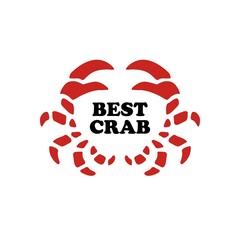 crab seafood logo vector icon illustration