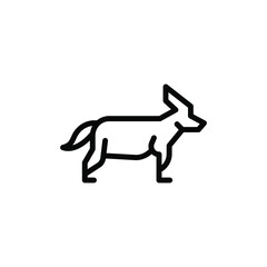 fox animal vector line icon