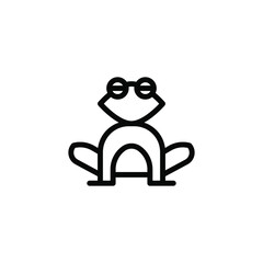 frog animal vector line icon