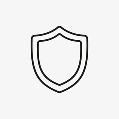Protection icon. Secure from virus, safety symbol. Shield for computer security concept.