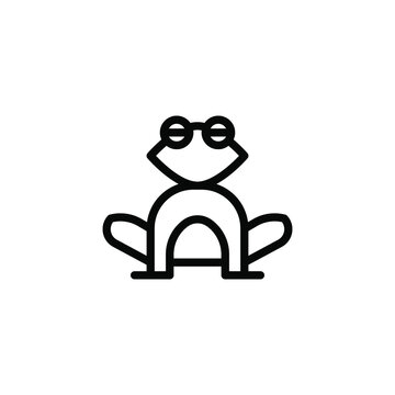 recommend clip art: frog animal vector line icon