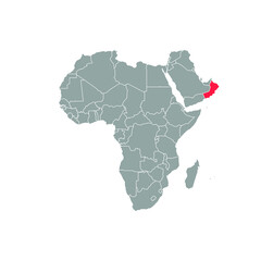 oman Highlighted on africa Map Eps 10