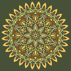 Mandala pattern color Stencil doodles sketch good mood Good for creative and greeting cards, posters, flyers, banners and covers - 430735318