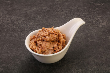 Canned tuna fillet for salad