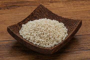 Raw arborio rice for Risotto
